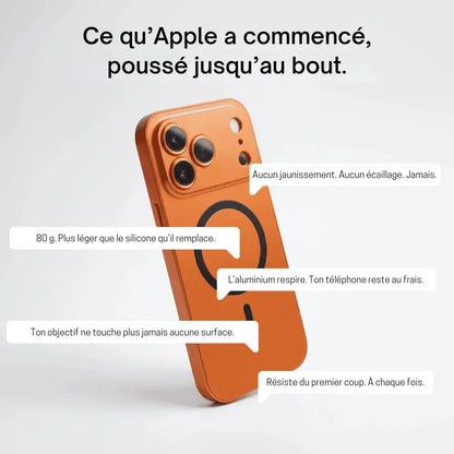 Coque métallique iPhone avec protection de caméra