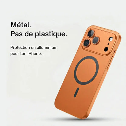 Coque métallique iPhone avec protection de caméra