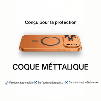 Coque métallique iPhone avec protection de caméra