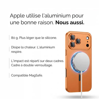 Coque métallique iPhone avec protection de caméra