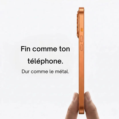 Coque métallique iPhone avec protection de caméra