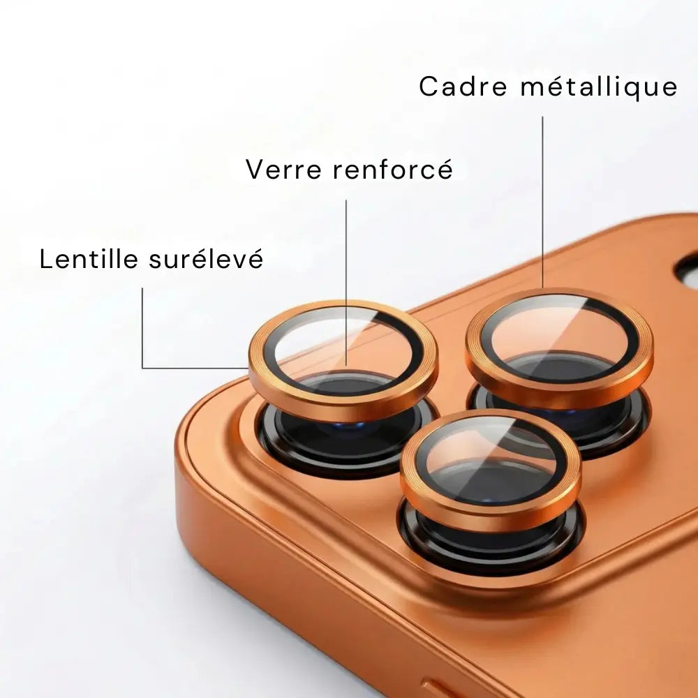 Coque métallique iPhone avec protection de caméra