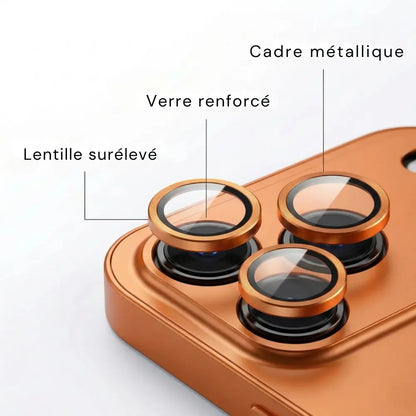 Coque métallique iPhone avec protection de caméra